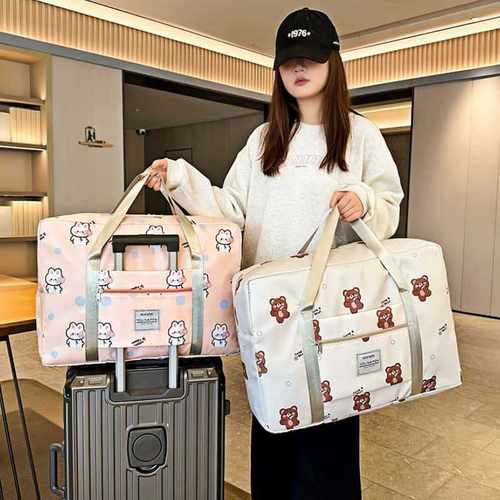 大容量短途旅行包女外出便携学生手提拉杆行李包孕妇待产包收纳袋