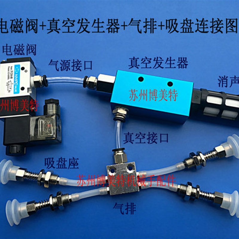 机械手气动配件  二位三通常闭电磁阀3V210-08 换向阀气阀 手动阀
