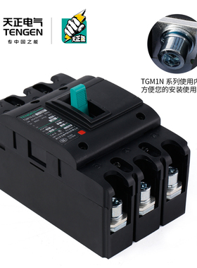 TENGEN天正TGM1N塑壳断路器3P/4P空气开关3300 380V三相10A-1250A