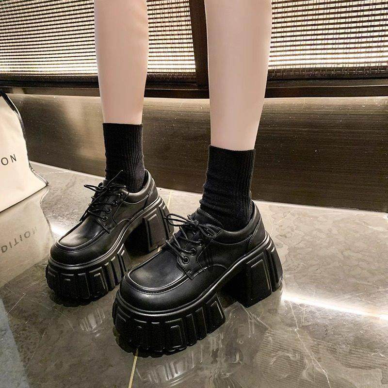 QVU~欧洲站增高系带小皮鞋女秋季新款厚底玛丽珍鞋小个子松糕单鞋,女鞋,雨鞋,淘宝优惠券,粉丝福利购,淘宝优惠卷