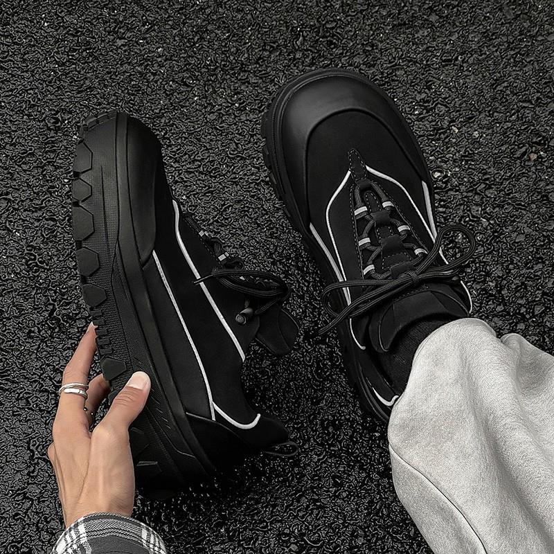 潮牌设计感男鞋2025春季新款百搭运动休闲鞋高级感户外厚底徒步鞋