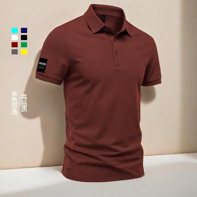 短袖polo衫男2025夏季新款高级感时尚休闲商务修身男士翻领T恤衫