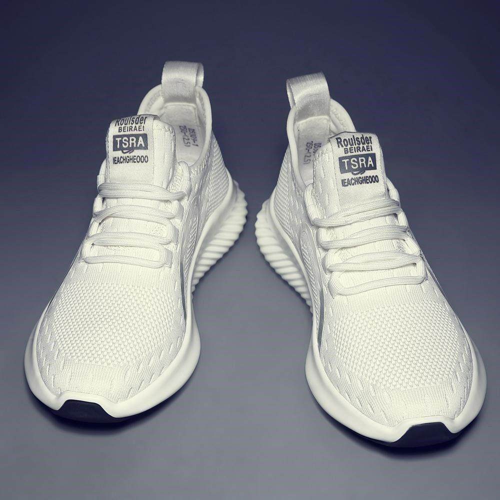 高档品牌男鞋飞织鞋冬季透气软底网面鞋男士白色运动鞋轻便旅游鞋,流行男鞋,网面鞋,淘宝优惠券,粉丝福利购,淘宝优惠卷