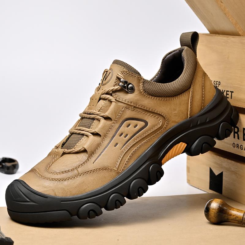 IT ins潮牌户外工装鞋男登山徒步真皮防撞包头防滑46大码休闲皮鞋