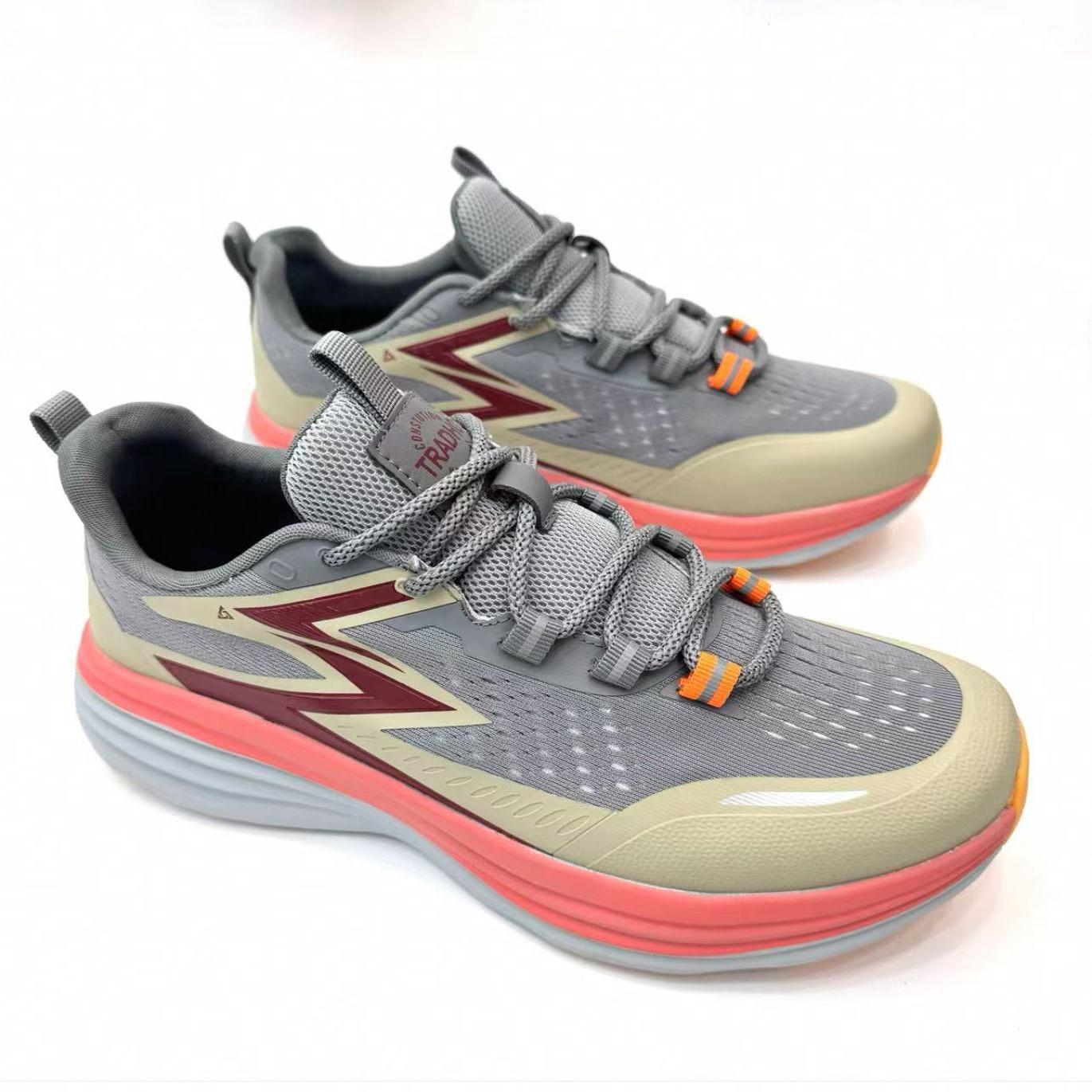 男鞋2025新款秋冬时尚系带休闲鞋网面透气防滑轻便运动阿甘跑步鞋