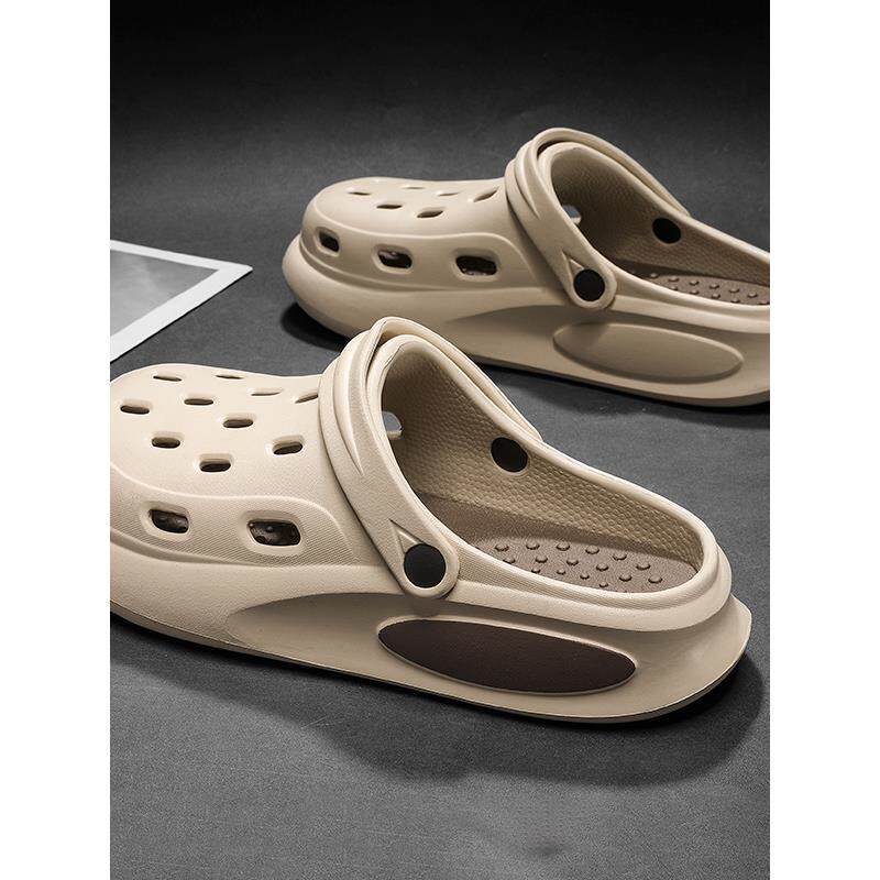 时尚品牌夏季外穿木屐男士防滑防臭拖鞋软底厚底驾车两用沙滩凉鞋