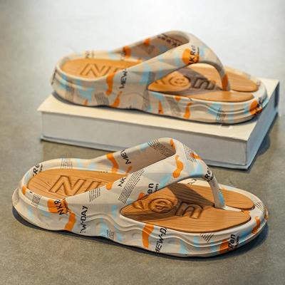 潮牌夏季新款外穿人字拖男防滑耐磨户外运动防臭软底夹脚沙滩拖鞋