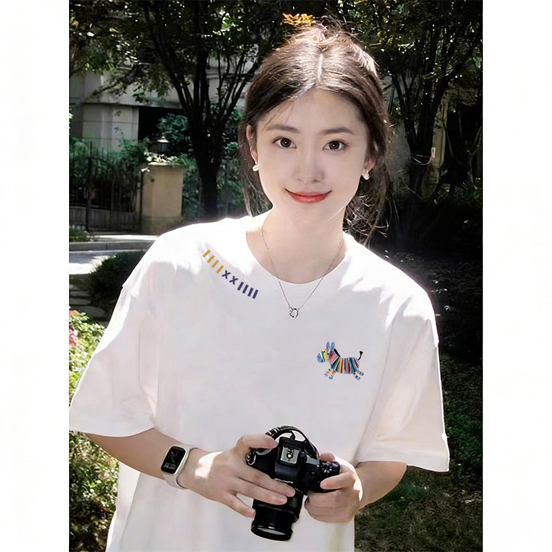 白色纯棉短袖t恤女2026新款爆款夏季宽松美式韩系小众设计感上衣,女装/女士精品,T恤,淘宝优惠券,粉丝福利购,淘宝优惠卷