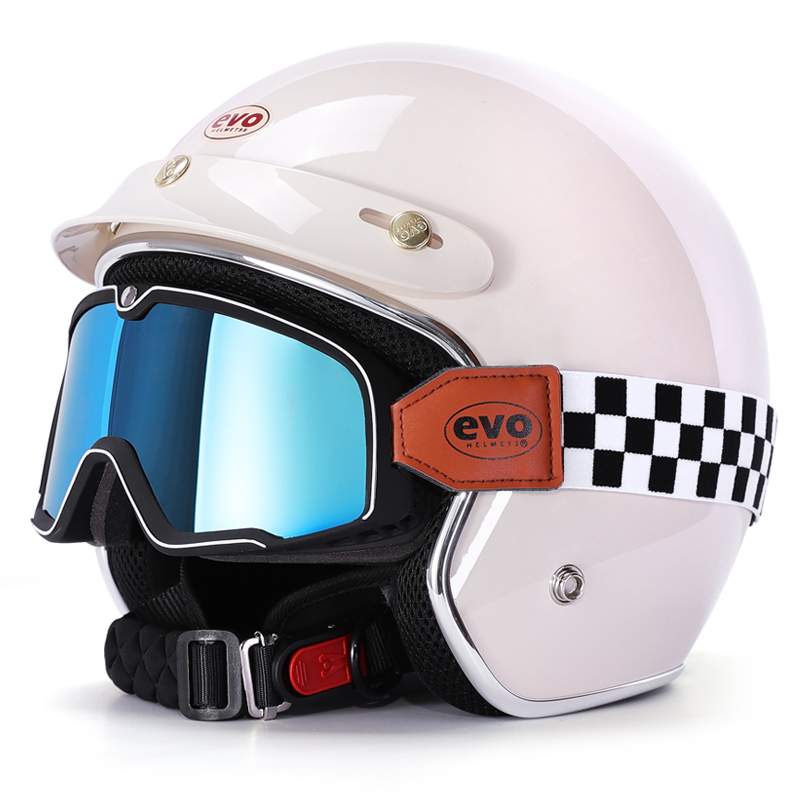 EVO复古3/4摩托车电动车头盔