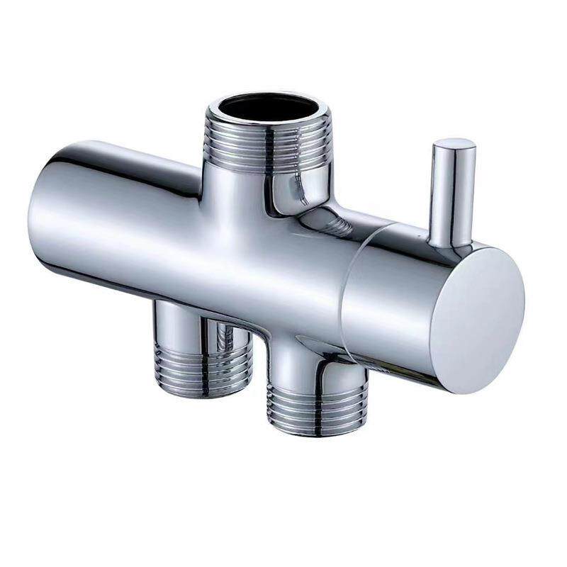 外贸东南亚花洒顶喷入墙式两档分水器G1/2转G3/4出水分流器4/6分