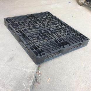 1211周网田字出口用塑料EUR托盘黑色板回料卡仓垫格板一次性物流