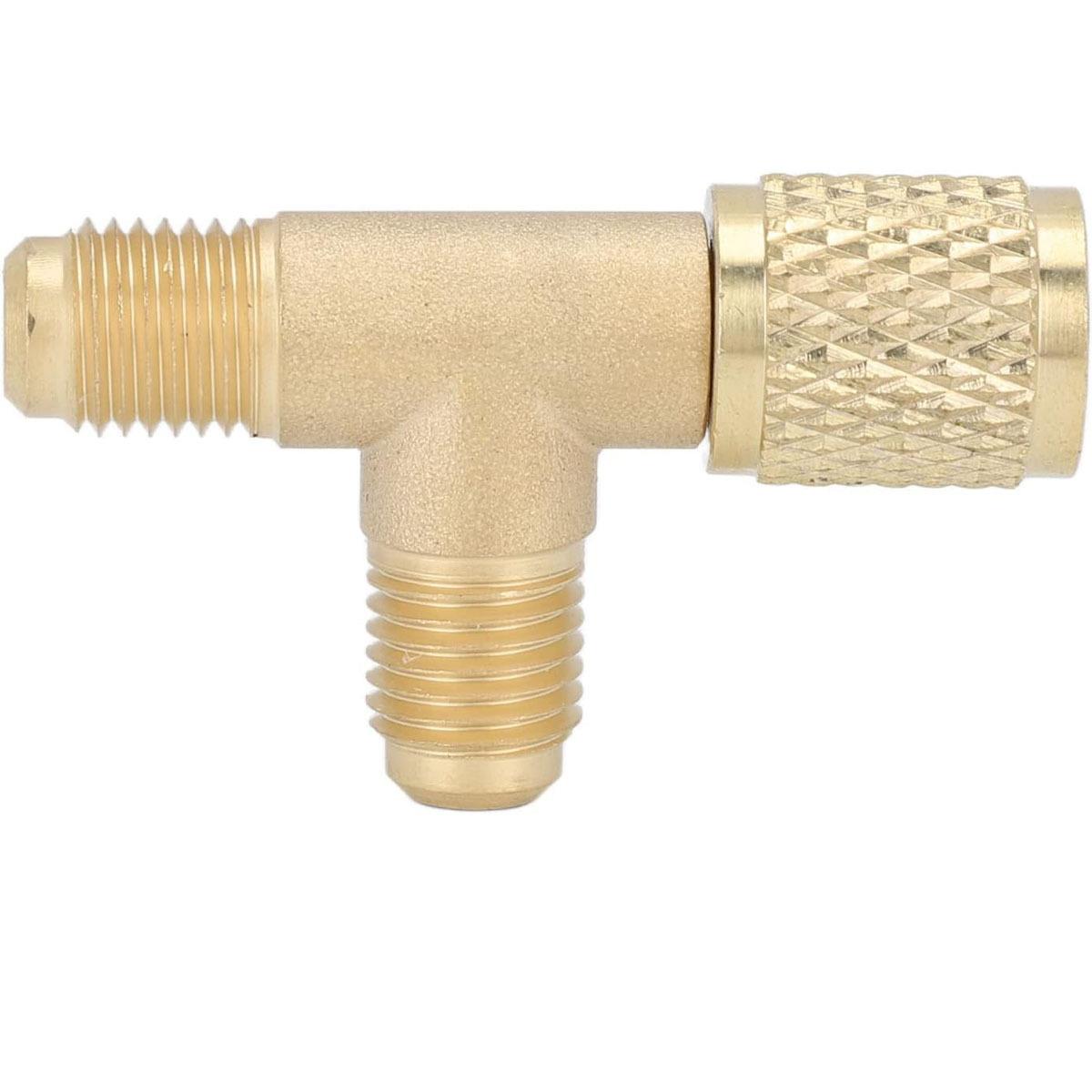 高/低交流端口转换适配器r22r12r134三通转接口1/4sae氟管转接口