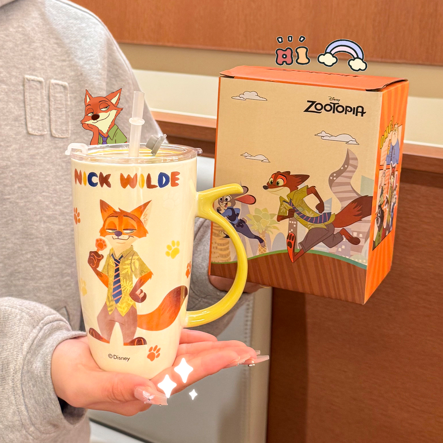 疯狂动物城联名陶瓷马克杯大容量