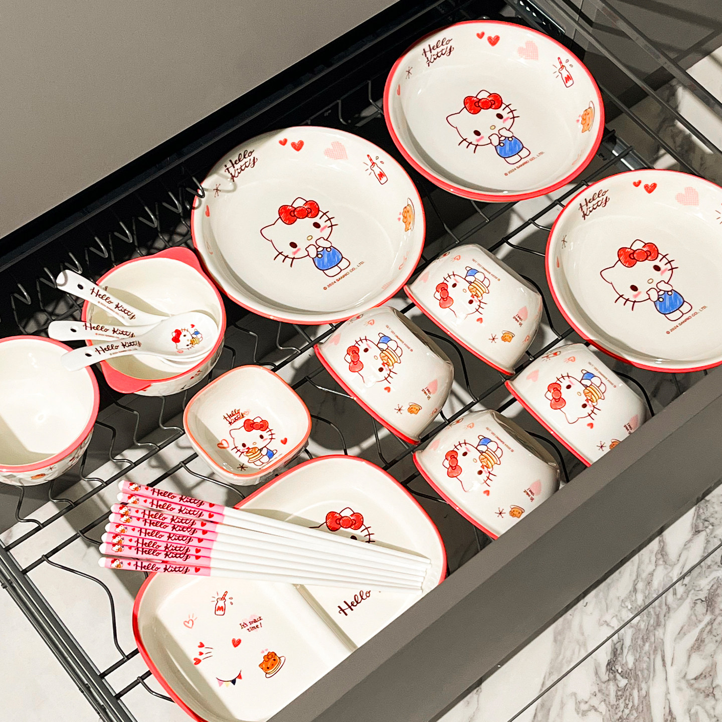HelloKitty餐具碗碟套装家用2026