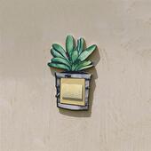 木质田园小清新森系盆栽开关保护套开关墙贴可爱卡通客厅插座面板