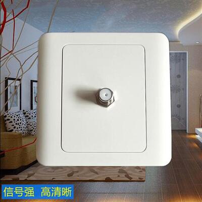 86有线电视F头插座面板f英制接头接口闭路广电TV连接线机上盒终端