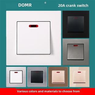 20A大功率电流开关面板带指示灯空调热水器曲架双刀双断开关暗装