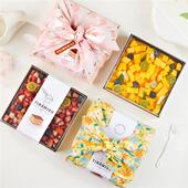 妙手烘焙diy提拉米苏盒子包装 盒慕斯芝士蛋糕甜品方巾礼盒打包盒