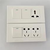 118型家用墙壁开关按钮插座面板10A单控一开两插六孔两开三孔两位