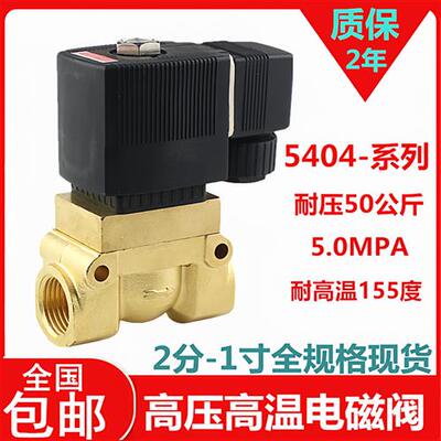高压电磁阀5404-04 2分4分6分1寸吹瓶机气阀船用高压阀220V 24v