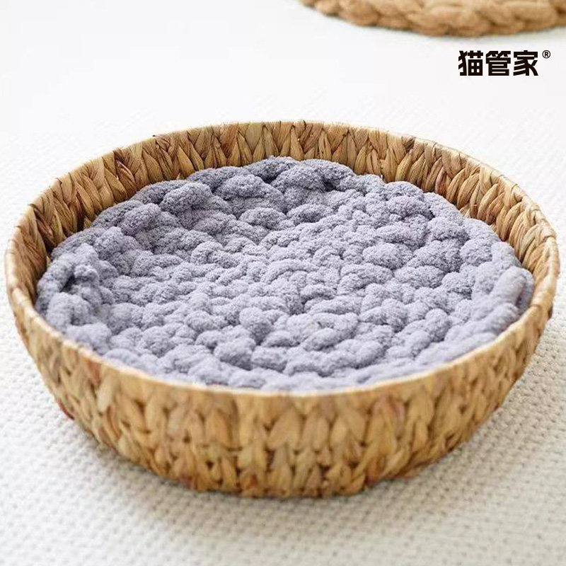 猫咪太空舱垫子猫窝圆形窝垫睡觉用猫爬架平台睡垫小猫冬季猫咪垫