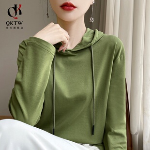 连帽卫衣女2025秋冬新款 妈妈时尚 百搭显瘦打底衫 休闲高端宽松帽衫