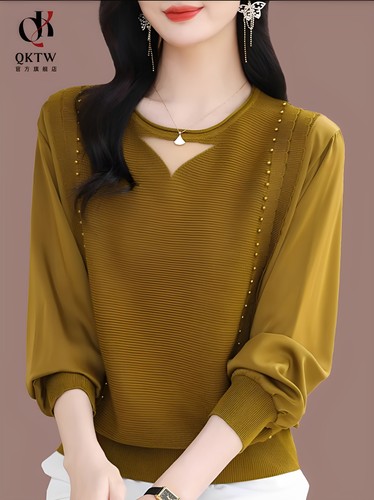 针织衫女秋冬季2025新款立领中国风盘扣妈妈装气质休闲覆古打底衫