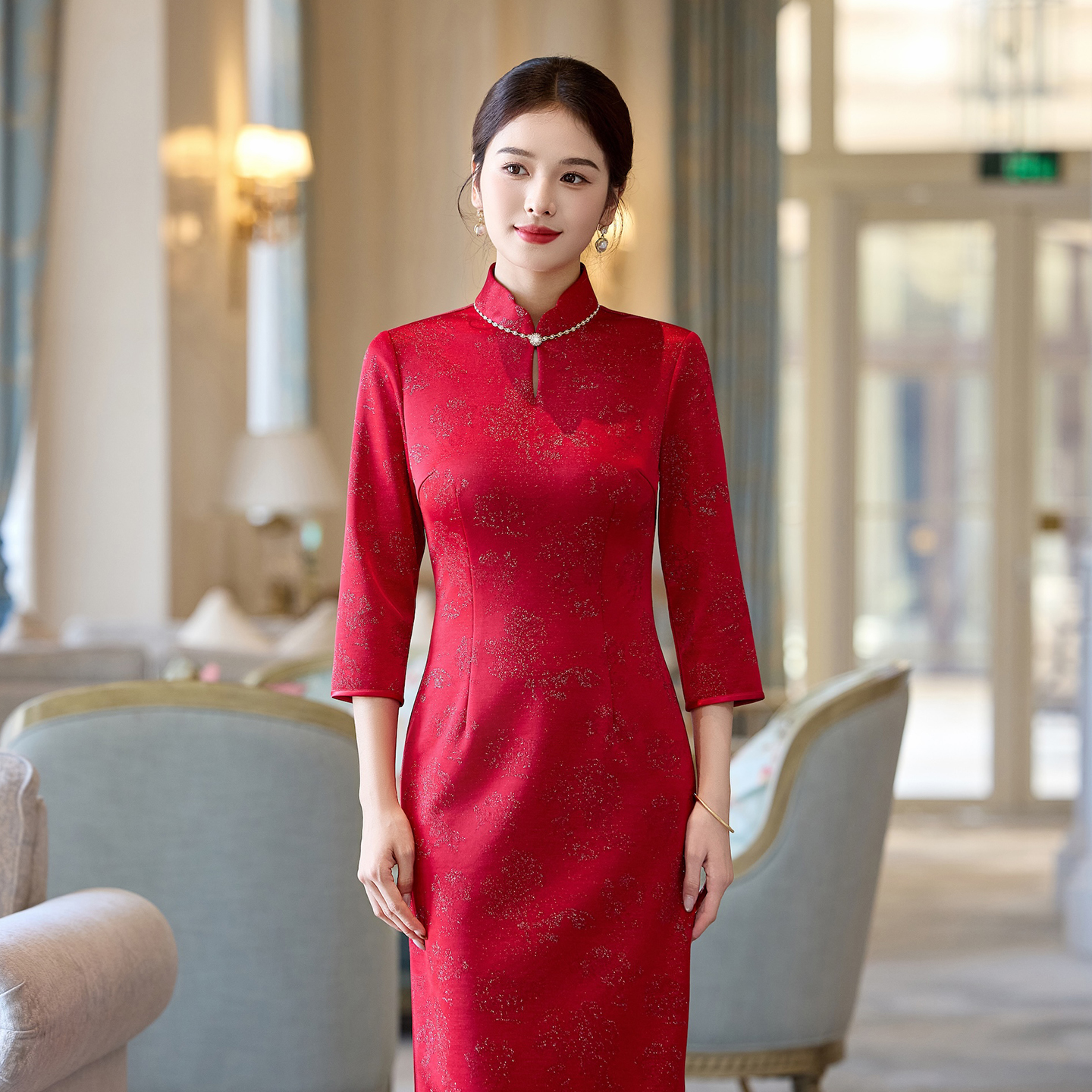 旗袍2025年秋冬新娘婚礼服敬酒服