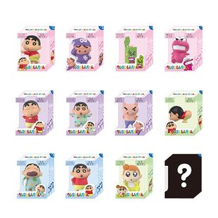 正版简动文创蜡笔小新米粒第一弹公仔盲盒左卫门鳄鱼山睡衣小新