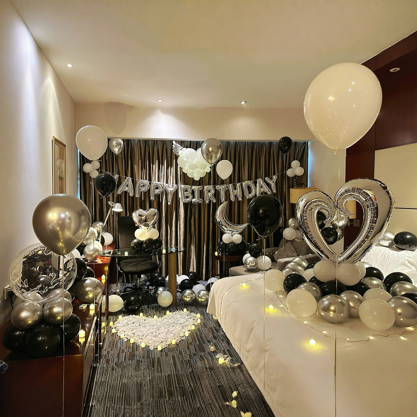 酒店家用卧室生日场景布置装饰品