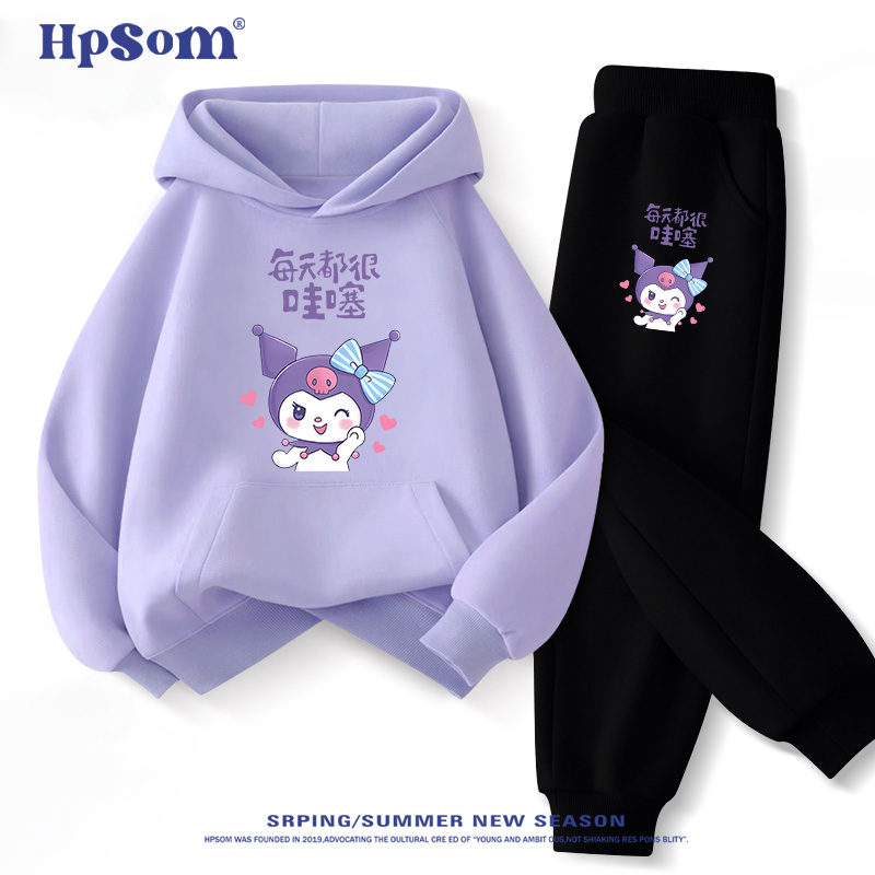 库洛米童装2025潮牌时尚卫衣套装