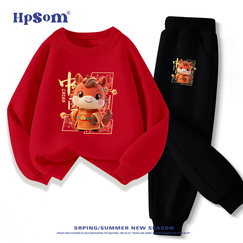 童装2026潮牌时尚卫衣套装