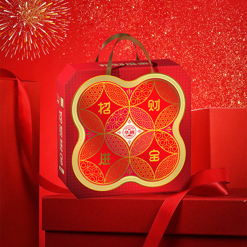华巍2025升级款招财进宝坚果礼盒1580g（8袋）高端年货礼盒送礼装,零食/坚果/特产,坚果礼盒,淘宝优惠券,粉丝福利购,淘宝优惠卷