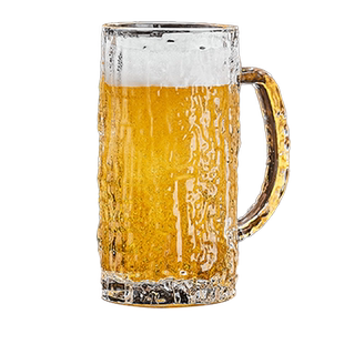 大容量啤酒杯玻璃扎啤杯500ml带把手商用喝酒杯子家用茶水杯套装