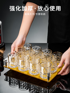 水晶玻璃二两啤酒杯子家用套装 12只装 轻奢高档高级感小号酒杯一套