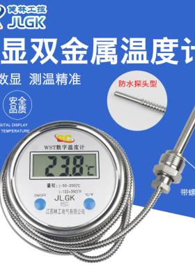 数显温度计带探头WST/DTM-491高精度电子工业防水数字水温表