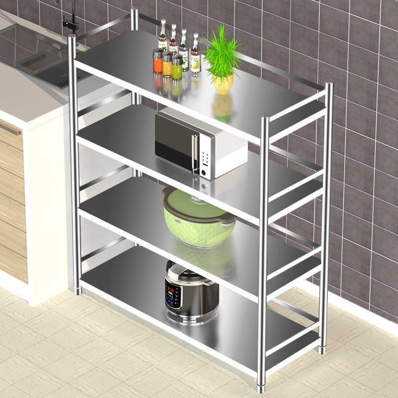 加厚不锈钢围栏厨房置物架落地多层微波炉烤箱放锅家用收纳储物架,农用物资,苗木固定器/支撑器,淘宝优惠券,粉丝福利购,淘宝优惠卷