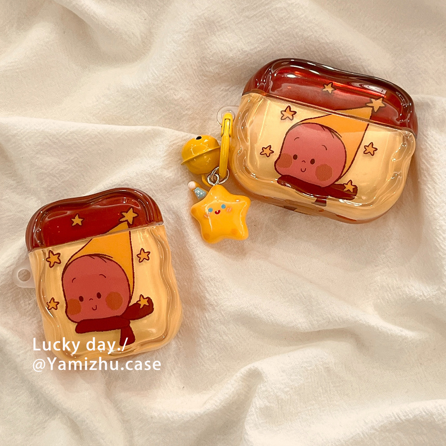 可爱软萌卡通星星人适用airpods三代蓝牙无线苹果耳机壳1/2代保护套airpodspro二代新款airpods4防摔pro3全包