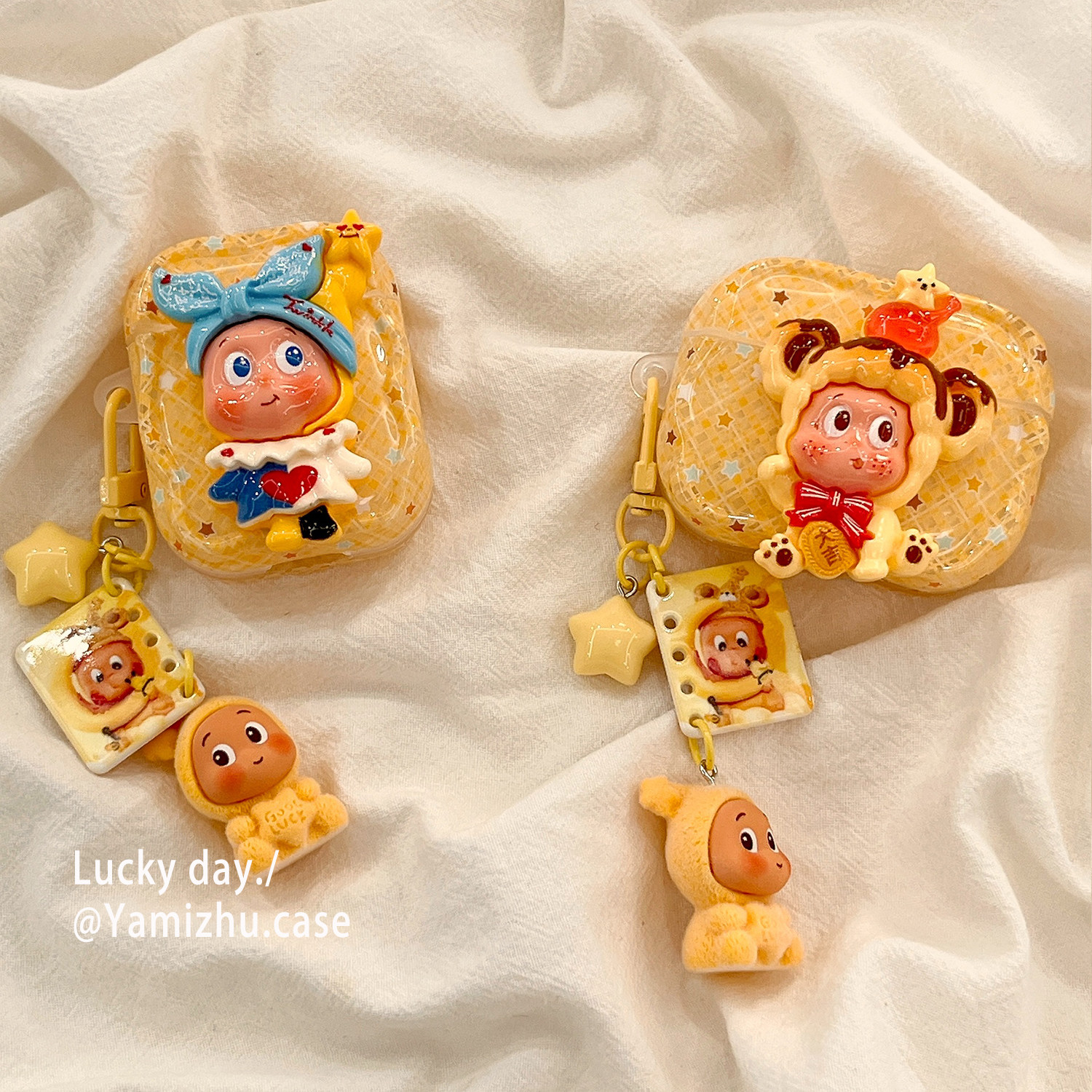 立体可爱星星人情侣适用airpods三代蓝牙无线苹果耳机壳1/2代保护套airpodspro二代新款airpods4防摔pro3全包