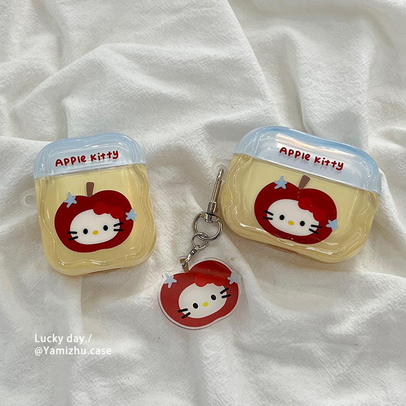 卡通可爱苹果HelloKitty适用苹果airpods新三代蓝牙无线耳机壳1/2代防摔保护套airpodspro二代新款四代全包