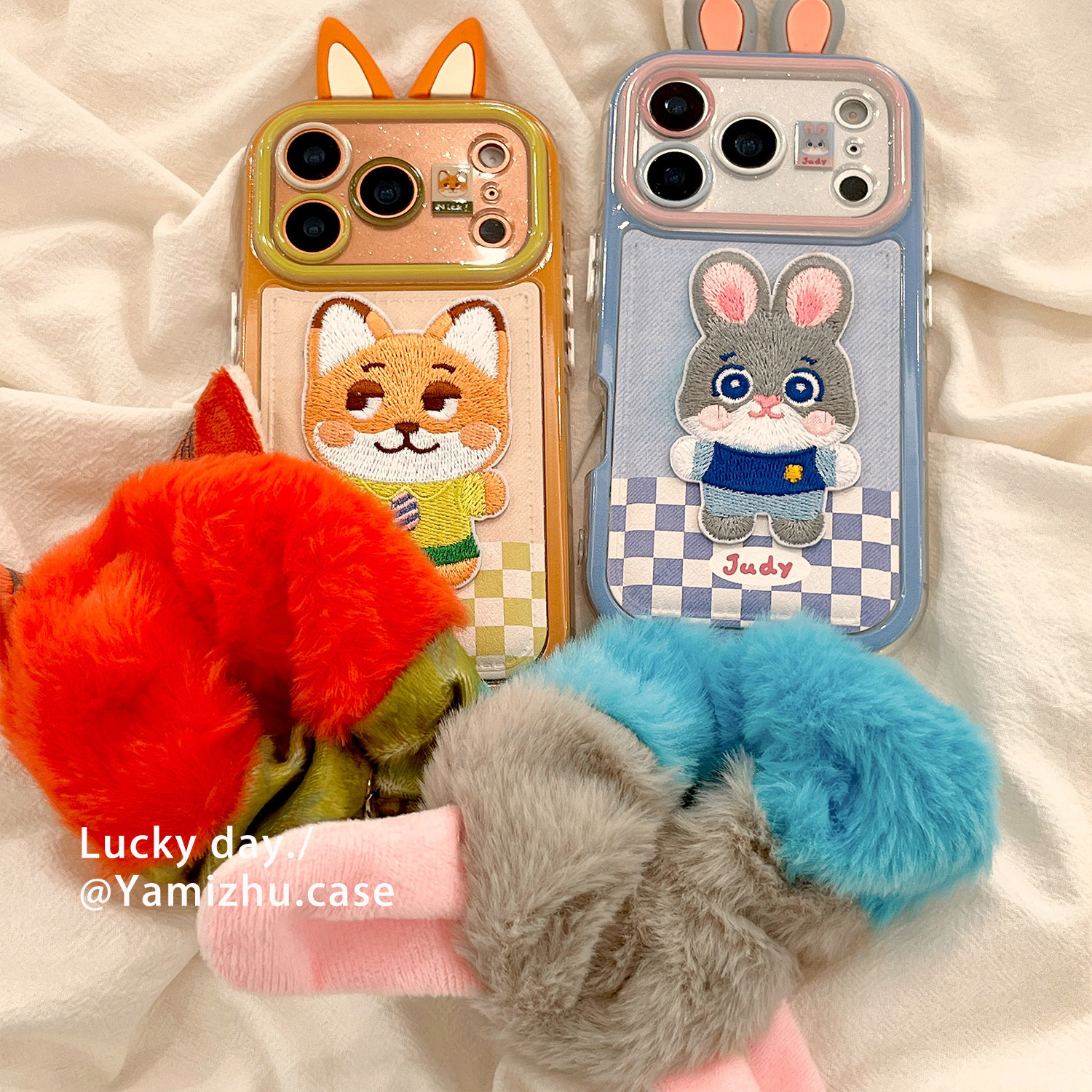 趣味可爱兔子狐狸警官手腕挂绳适用苹果17PRO手机壳iPhone16ProMax新款15pro女款小众13硅胶14防摔情侣全包套,3C数码配件,手机保护套/壳,淘宝优惠券,粉丝福利购,淘宝优惠卷