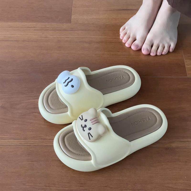 可爱厚底拖鞋女夏季外穿增高eva踩屎感超软防滑臭海边沙滩凉拖鞋