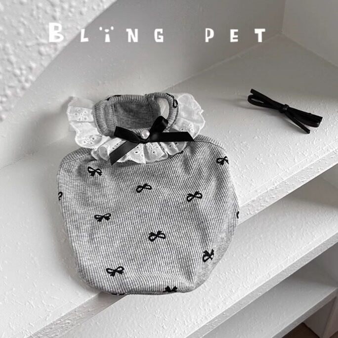 狗狗衣服宠物猫咪透气韩居家小型纯棉衣服比熊幼犬夏天漂亮轻薄