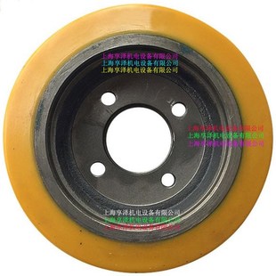 林德电动堆高机L12前轮载重轮子 液压车负载轮聚氨酯包胶轮胎