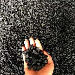 黑色水洗石砾石庭院造景瓜子片石头路面胶粘石打蜡抛光枯山水石子