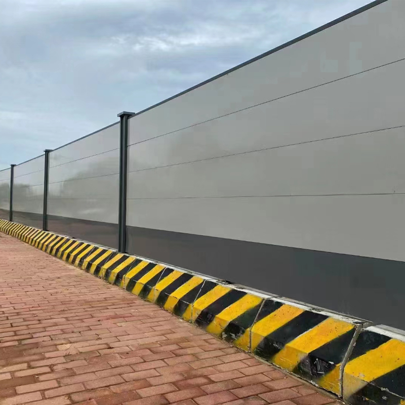 PVC施工彩钢瓦围挡工程挡板市政道路临时隔离护栏铁皮泡沫夹芯板
