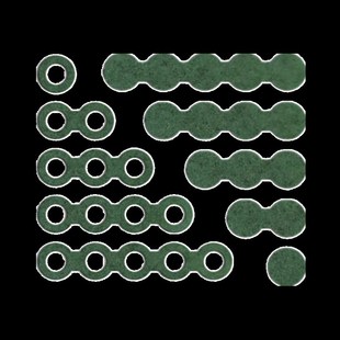 18650锂电池单面背胶青稞纸绝缘垫片面一节-8节空心实心青稞纸垫