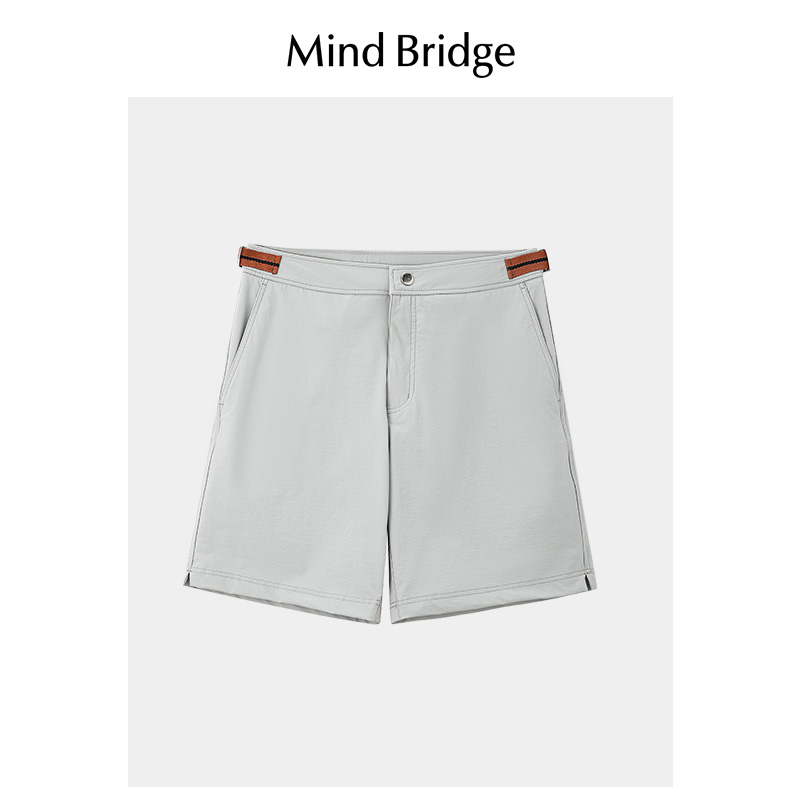 MB MindBridge男士通勤短裤夏季薄款休闲裤2025新款五分直筒裤子