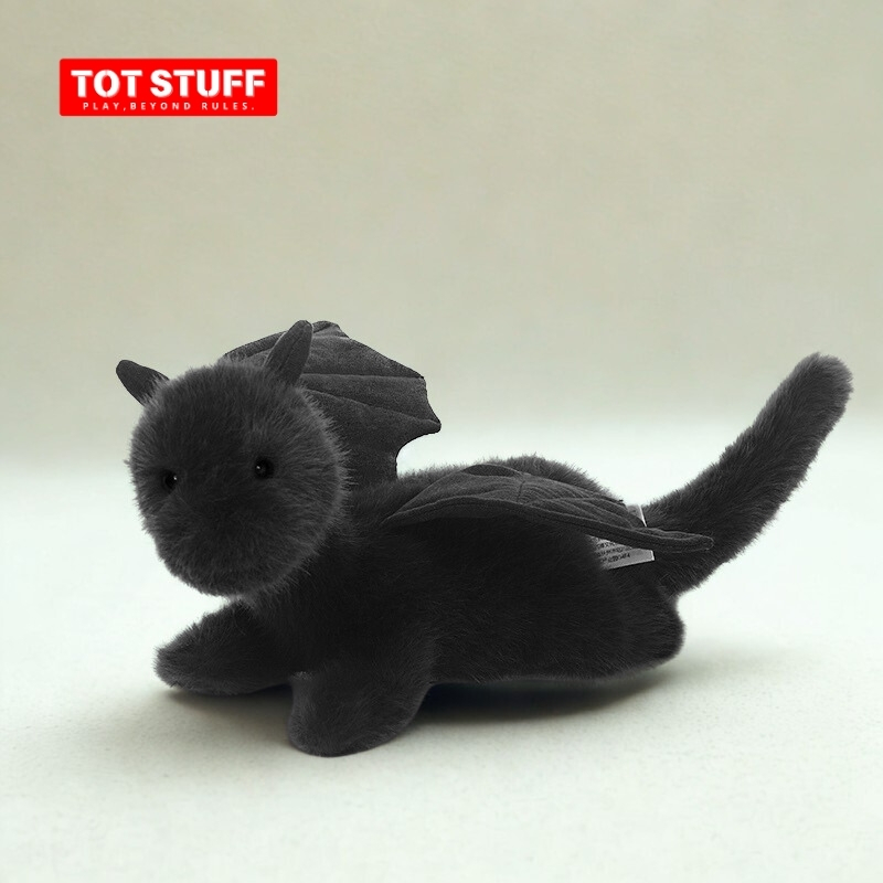 威尔士迅猛龙幼崽黑色毛绒玩具娃娃玩偶抱枕女生睡觉女孩生日礼物