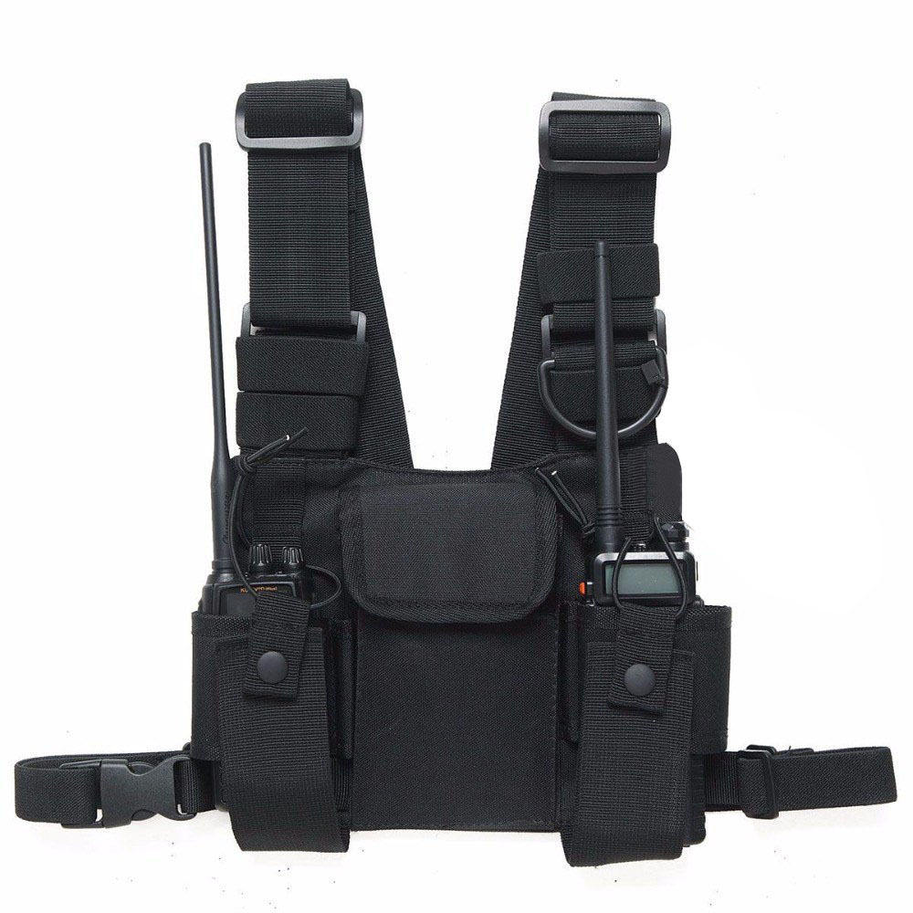ins潮牌战术背心马甲包胸包多口袋多功能对讲机chest rig bag